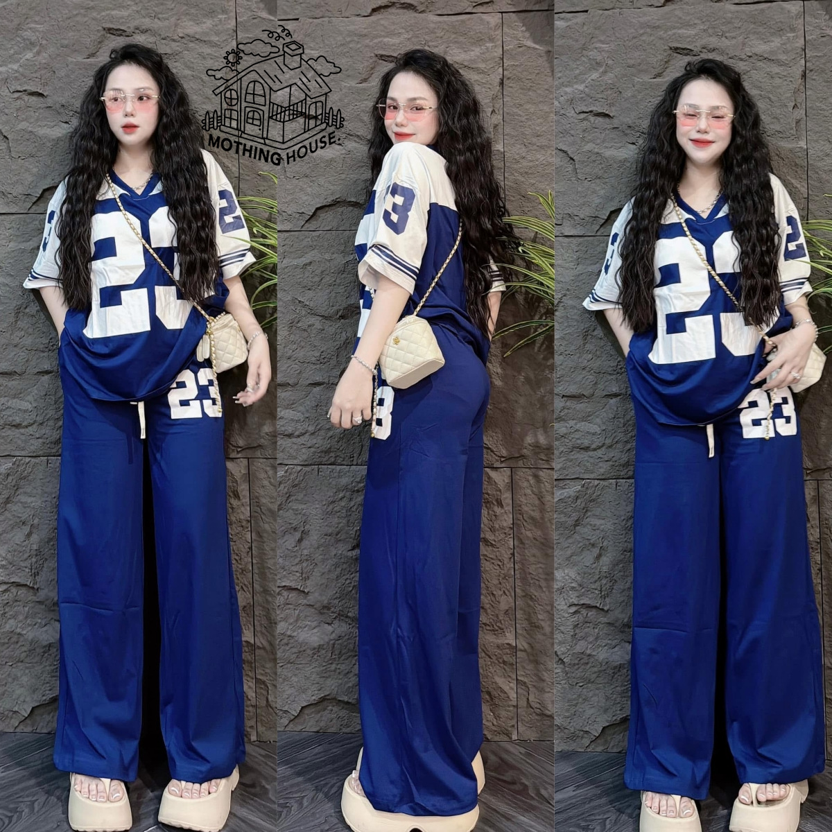 Korean Stylish T-Shirt Pajama 2 pes Set